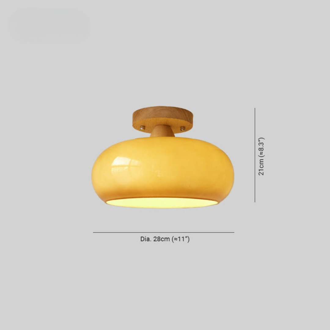 Lampada Sospensione Vetro Ambra LED Decorativa Elegante | Montebella
