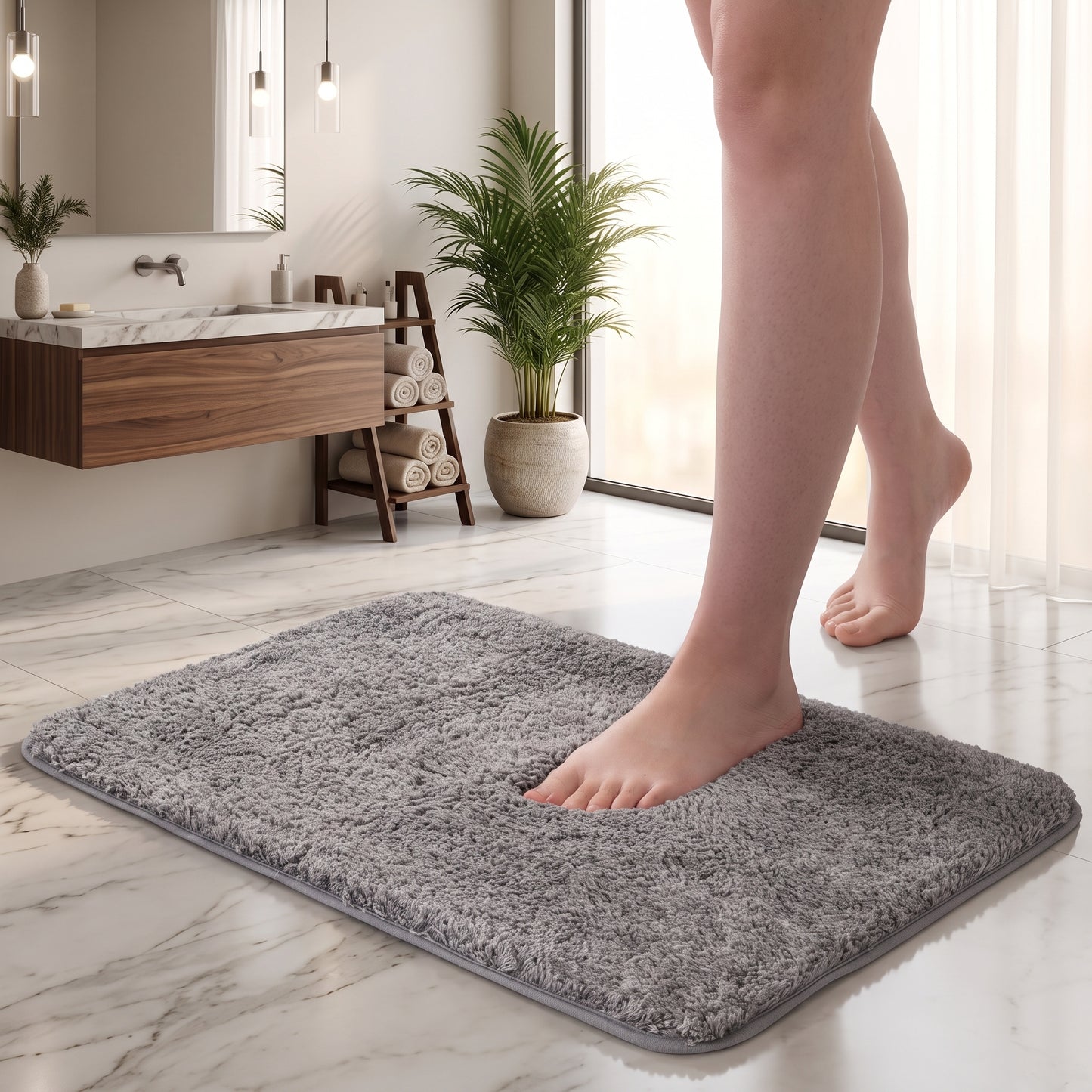 Tappetino Bagno Assorbente Antiscivolo Pelo Lungo | Softelle