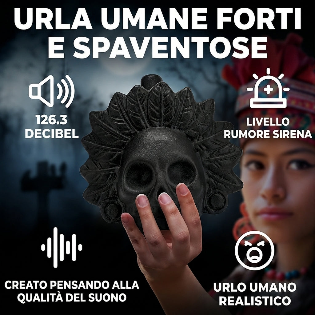 Fischietto Teschio Azteco Effetto Sonoro Horror | Fiorasole