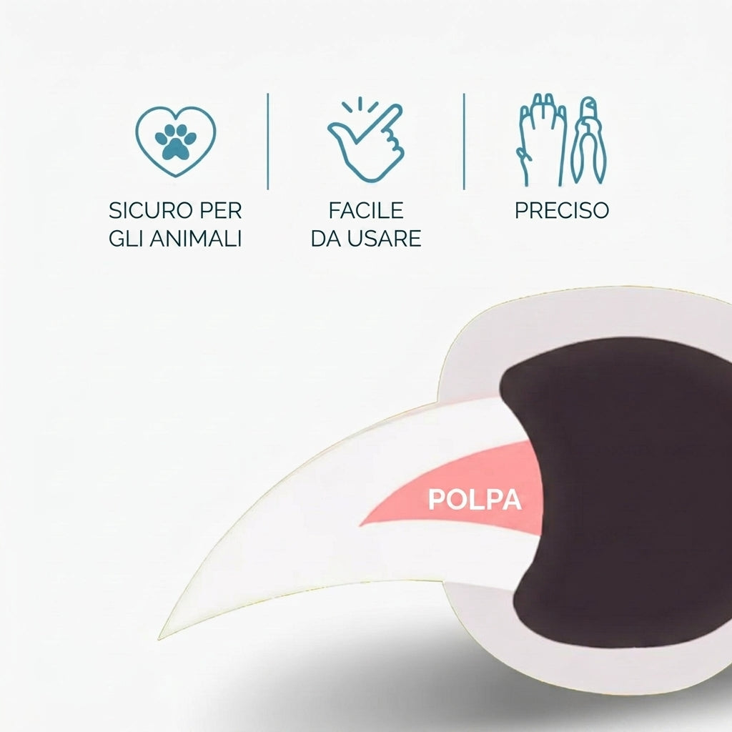 Tagliaunghie per Animali con Luce LED Integrata e Impugnatura Ergonomica | Bellacolina