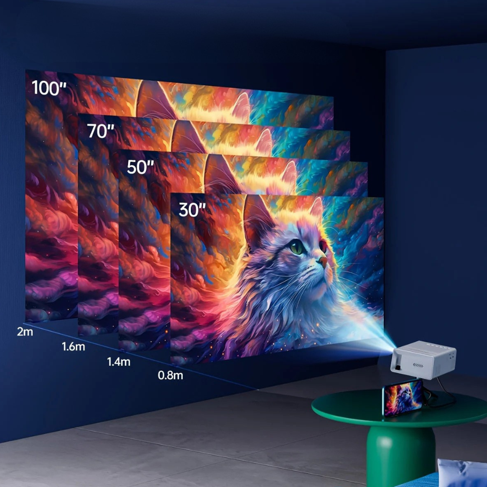 Mini Proiettore LED HD Portatile 3000 Lumen per Home Theater e Outdoor | Tatrelka