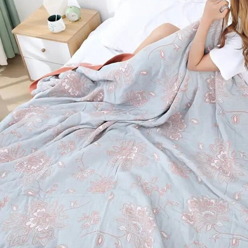 Coperta Estiva Jacquard in Cotone per Letto | Solestia