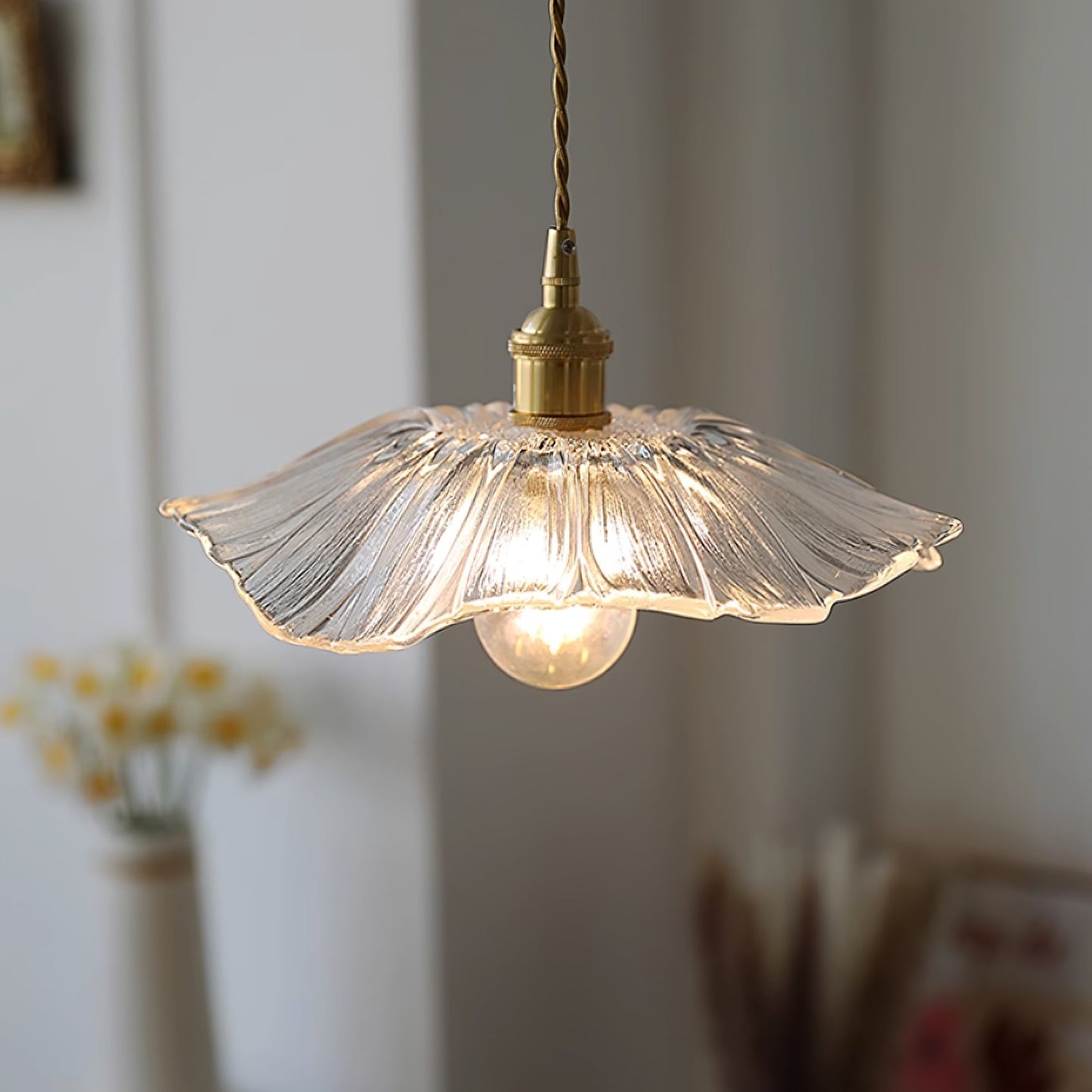 Vintage Fiore Paralume Scolpito LED Lampada a Sospensione | Monteoro