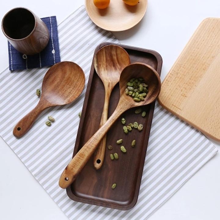 Set di Utensili da Cucina in Legno con Portautensili | Zyvarion