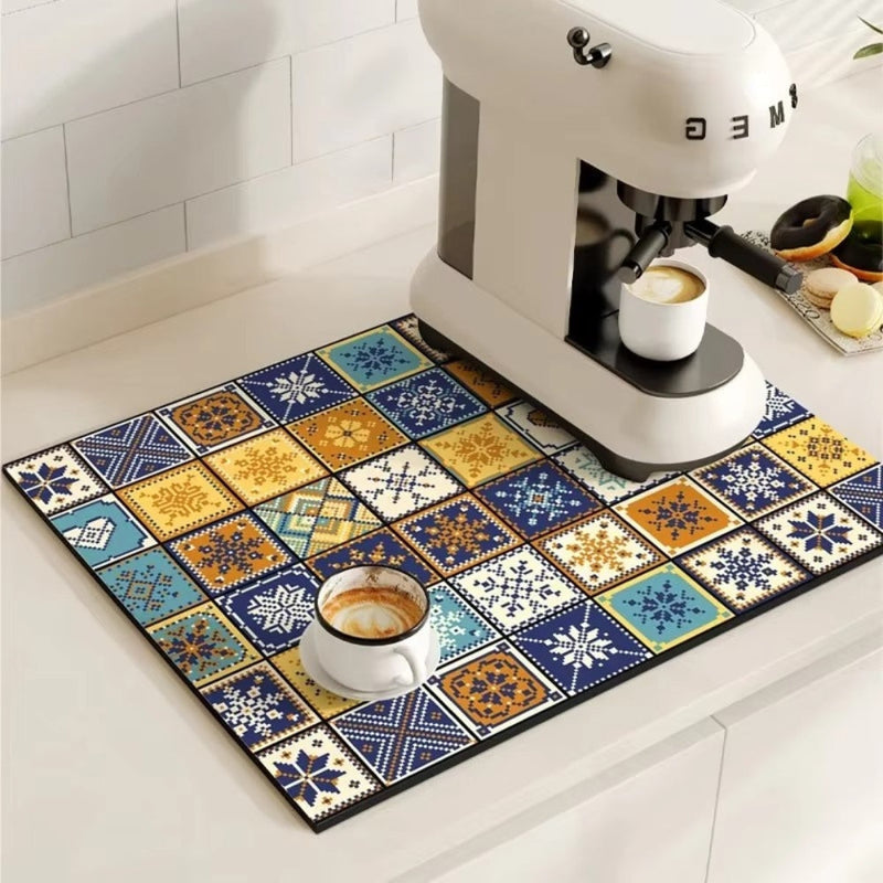 Tappetino Asciugapiatti Decorativo Antiscivolo Cucina | Ceramixa