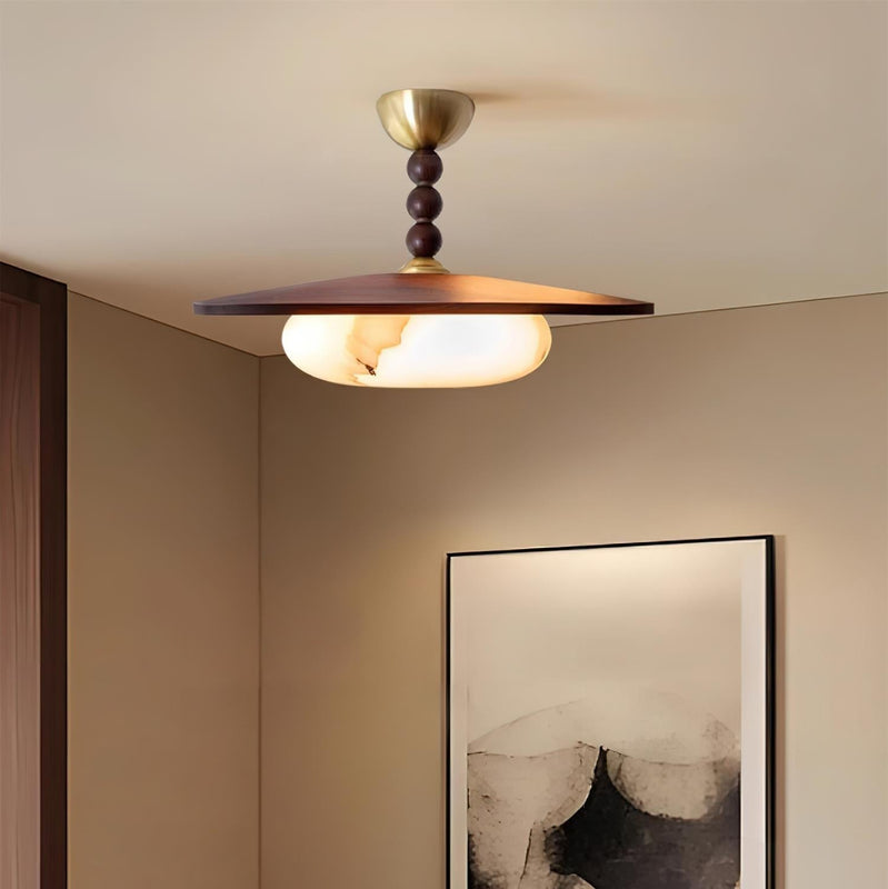 Lampada da Soffitto Moderna in Marmo e Rame | Lucerosa