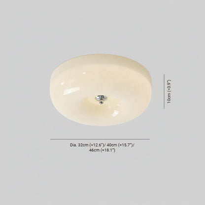 Lampada da Soffitto in Vetro Crema Moderna a Montaggio Diretto | Pietramonte