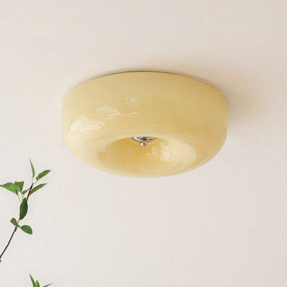 Lampada da Soffitto in Vetro Crema Moderna a Montaggio Diretto | Pietramonte