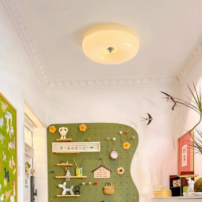 Lampada da Soffitto in Vetro Crema Moderna a Montaggio Diretto | Pietramonte