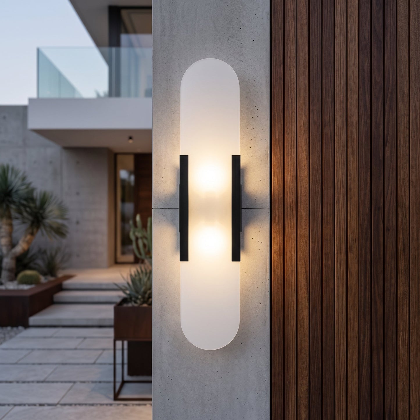 Applique da Parete LED Moderna in Marmo Naturale con Luce Doppia | Bellafiamm