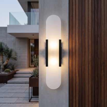 Applique da Parete LED Moderna in Marmo Naturale con Luce Doppia | Bellafiamm