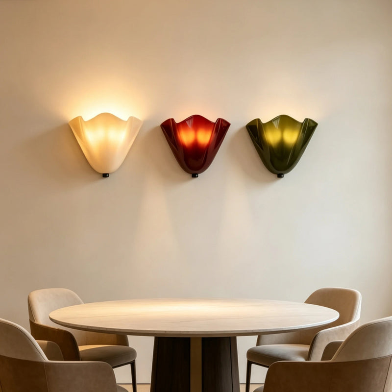Applique da Parete Vintage in Vetro Ambra con Doppia Luce | Fontelucea
