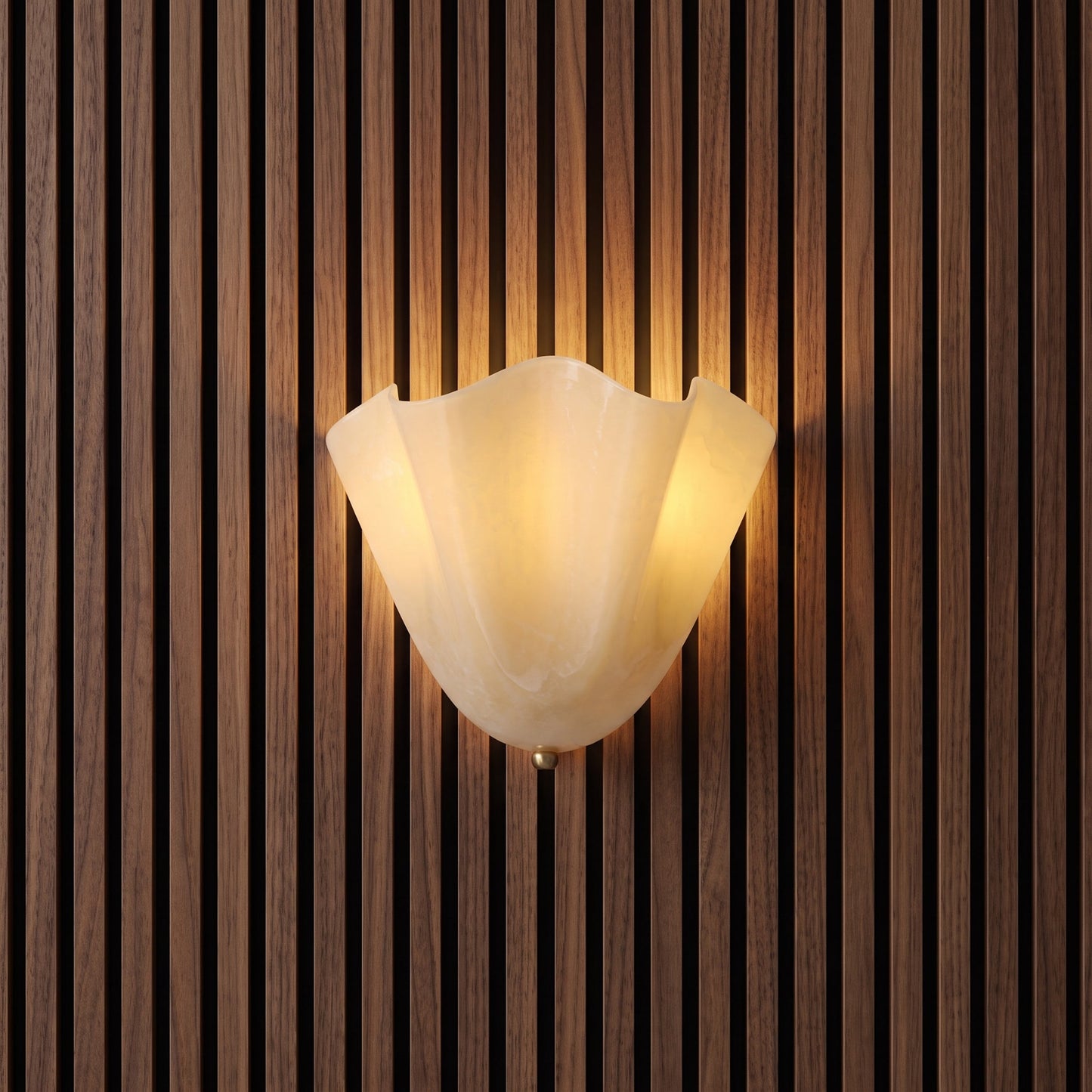 Applique da Parete Vintage in Vetro Ambra con Doppia Luce | Fontelucea