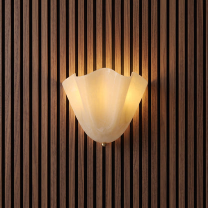 Applique da Parete Vintage in Vetro Ambra con Doppia Luce | Fontelucea