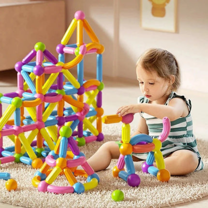 Set di Blocchi Magnetici Montessori per Bambini per Costruzioni e Apprendimento | Fiorivento