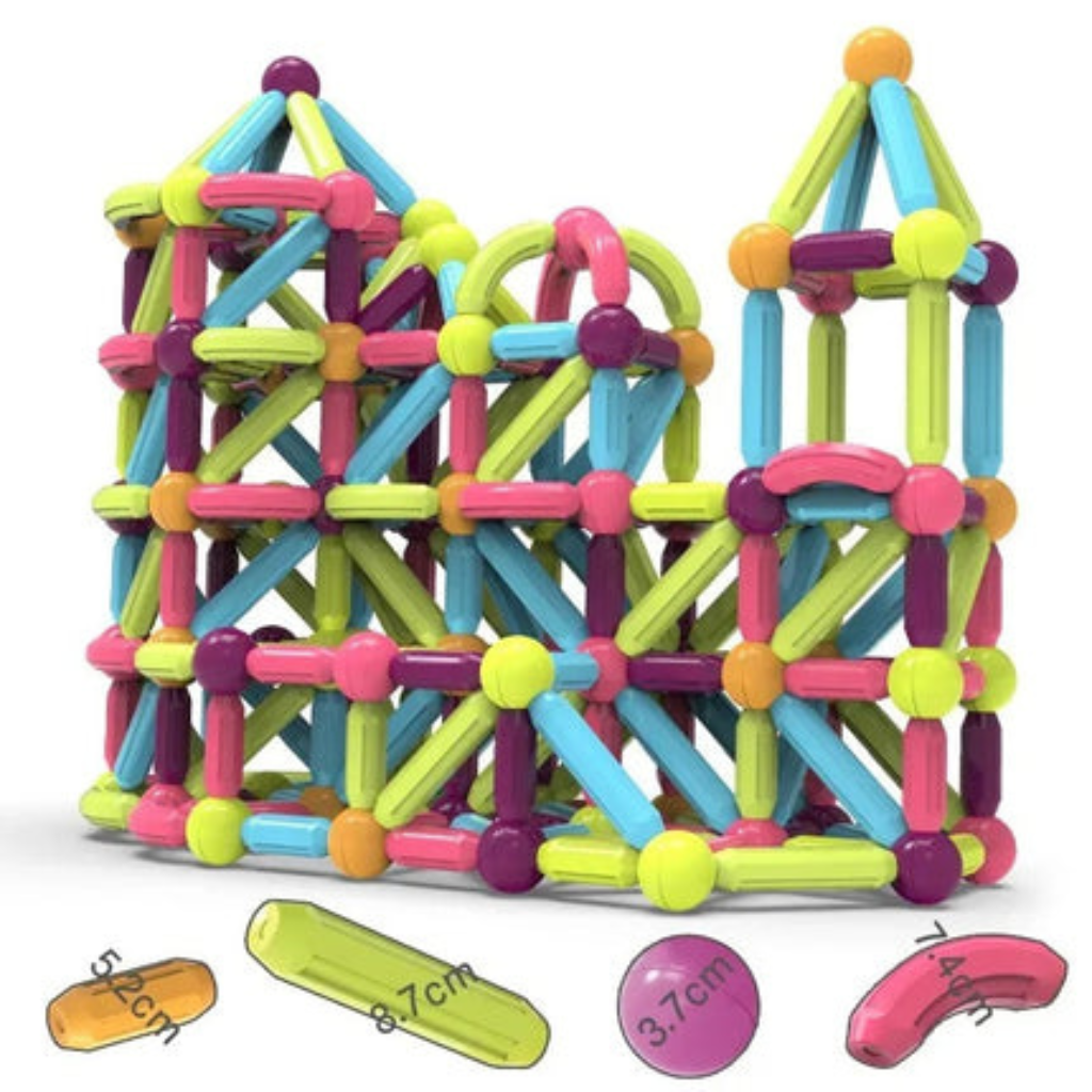 Set di Blocchi Magnetici Montessori per Bambini per Costruzioni e Apprendimento | Fiorivento