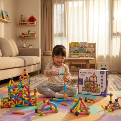Set di Blocchi Magnetici Montessori per Bambini per Costruzioni e Apprendimento | Fiorivento