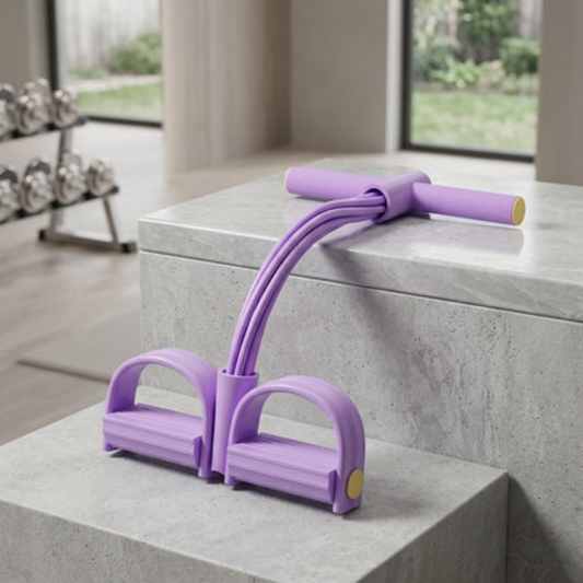 Fasce Elastiche a Sei Tubi con Pedali per Esercizi di Forza Completa | Favarina