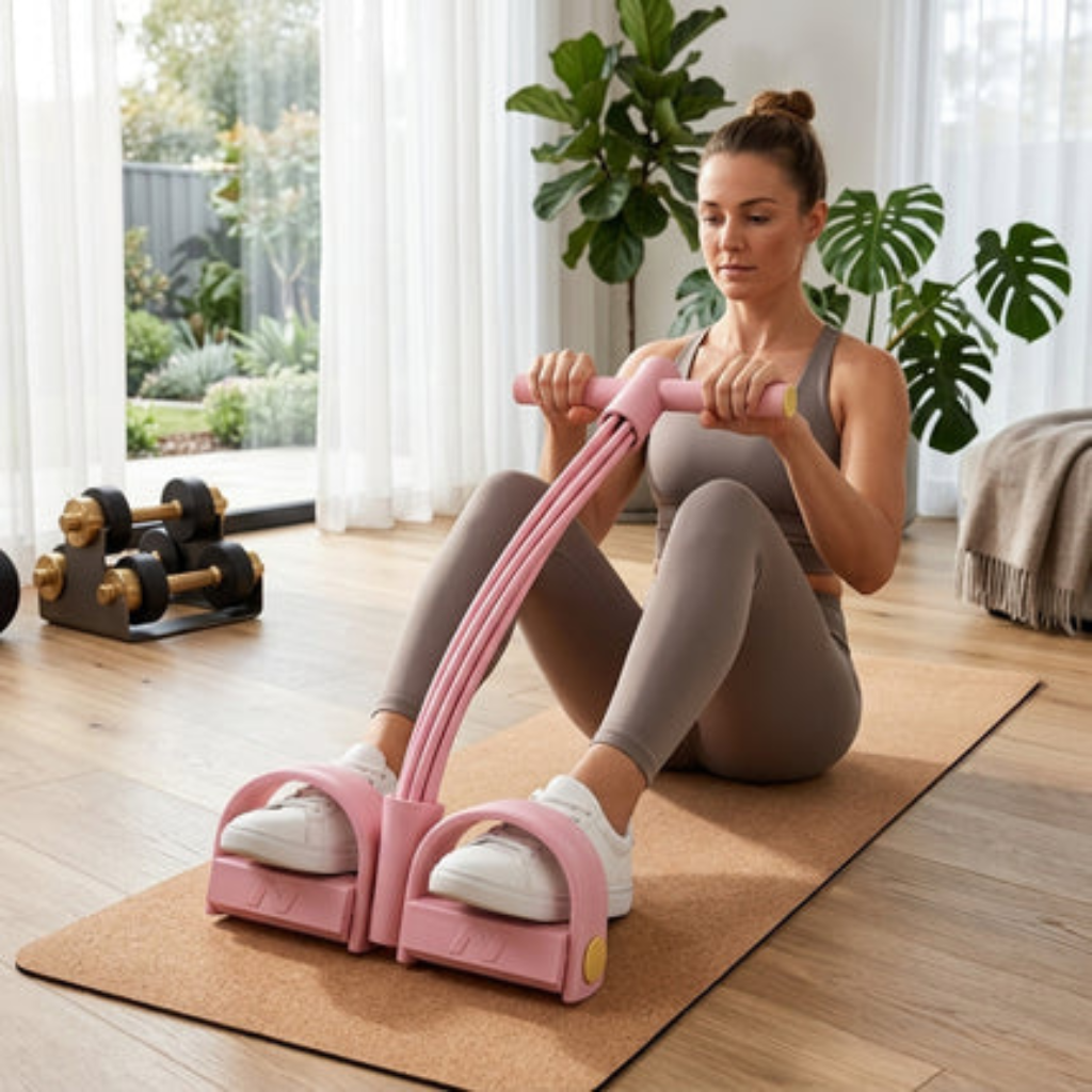 Fasce Elastiche a Sei Tubi con Pedali per Esercizi di Forza Completa | Favarina