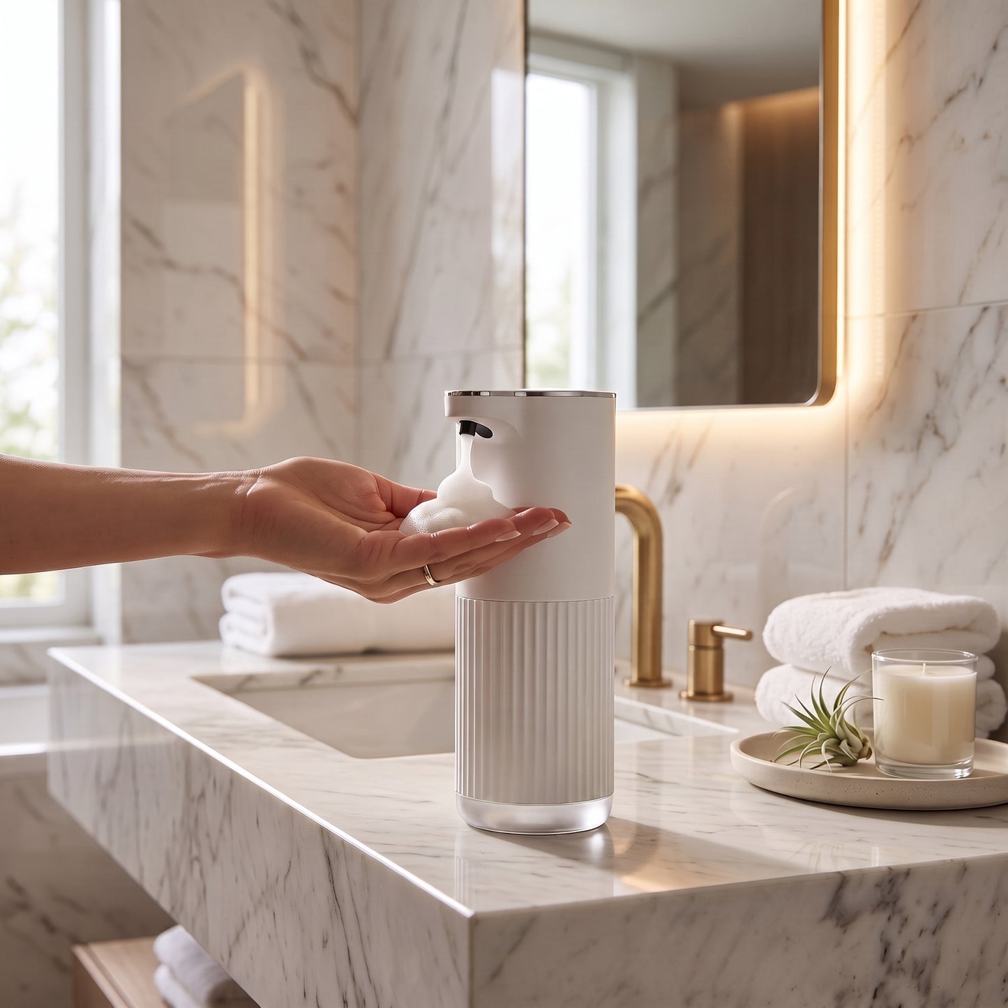 Dispenser Automatico di Sapone 360 ml con Sensore | Kirevon