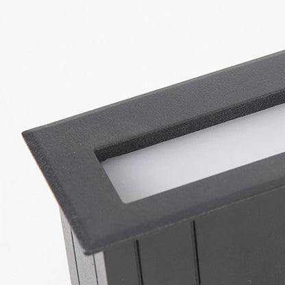 Lampada Rettangolare Da Esterno Per Gradini Con Design Moderno In Metallo Vetro | Coravilla