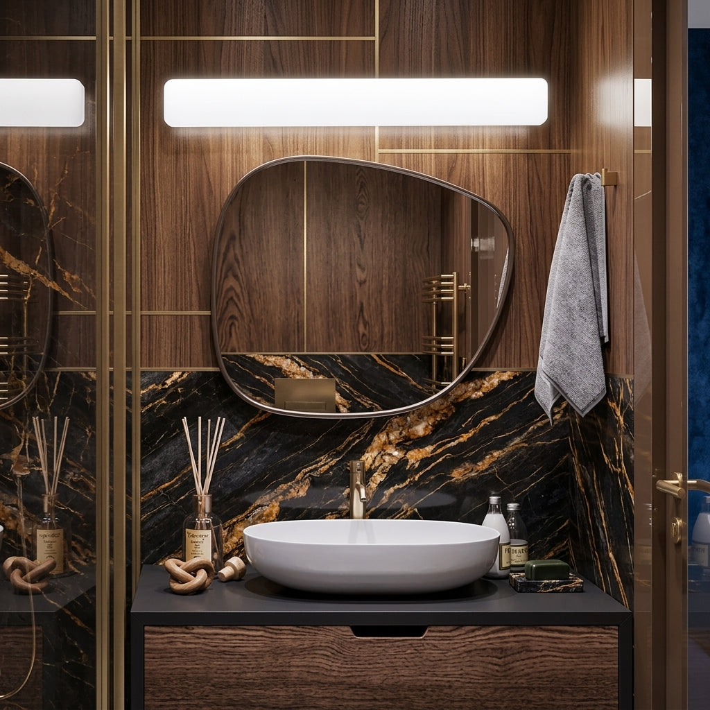 Lampada LED Sottile Da Parete Per Specchi Bagno Con Design Rettangolare Moderno | Colleverde