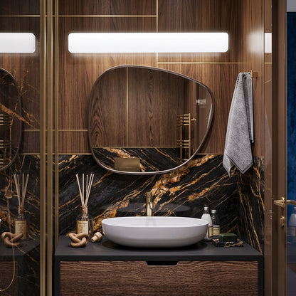 Lampada LED Sottile Da Parete Per Specchi Bagno Con Design Rettangolare Moderno | Colleverde