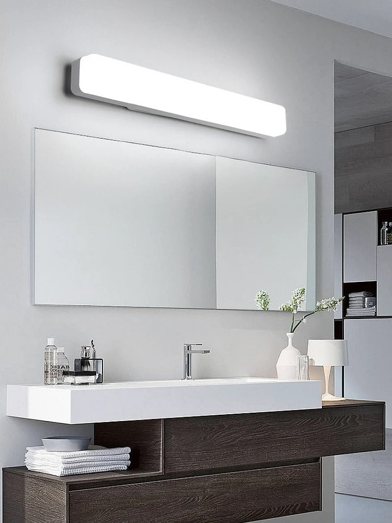 Lampada LED Sottile Da Parete Per Specchi Bagno Con Design Rettangolare Moderno | Colleverde