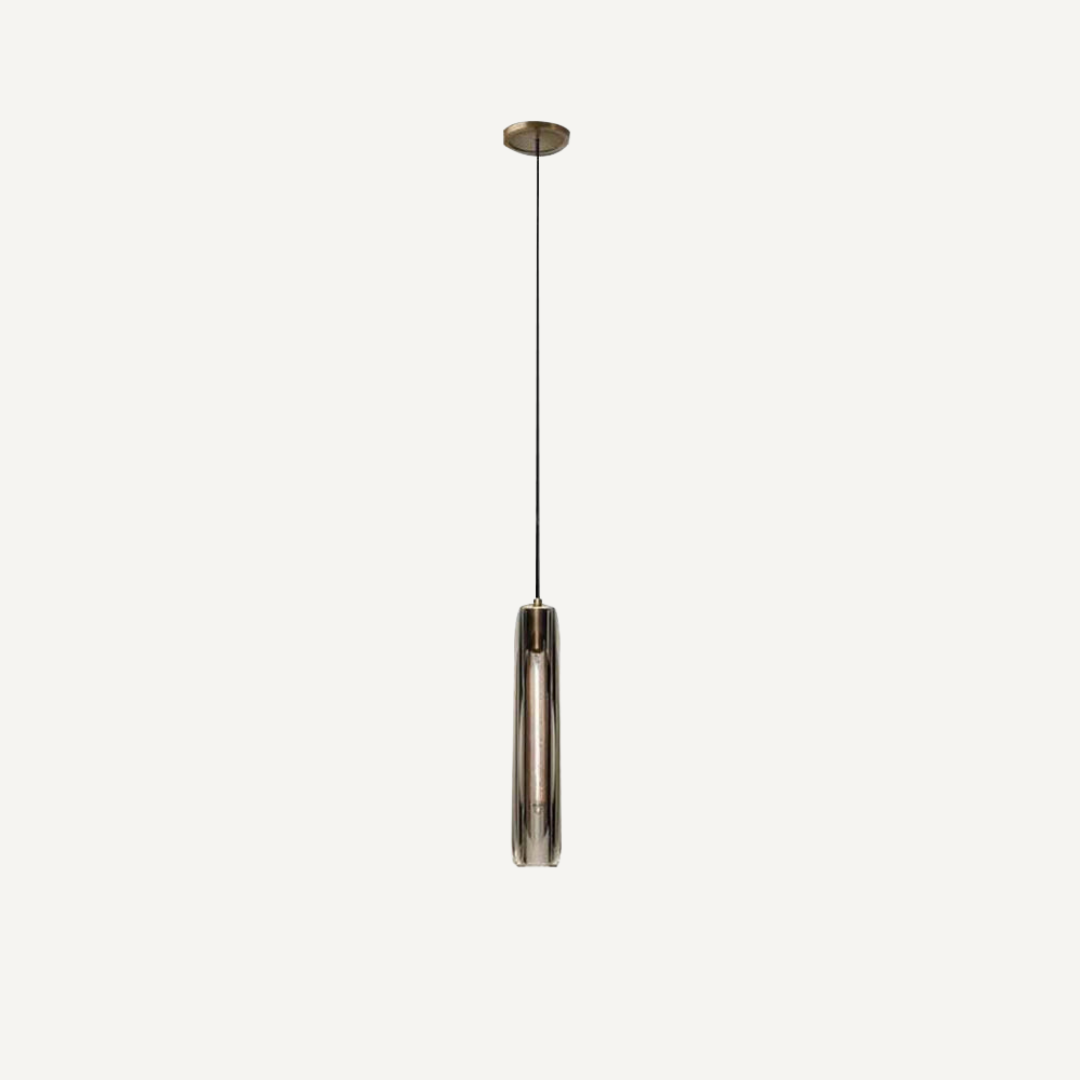 Lampada a Sospensione di Design in Ottone con Paralume in Vetro per Interni | Fioravilla