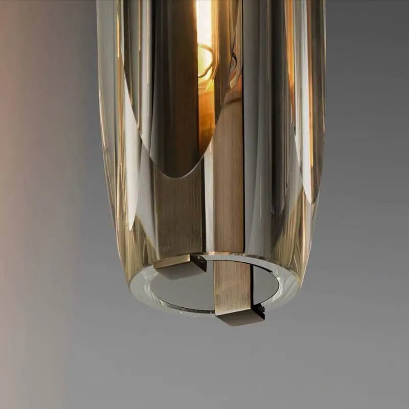 Lampada a Sospensione di Design in Ottone con Paralume in Vetro per Interni | Fioravilla