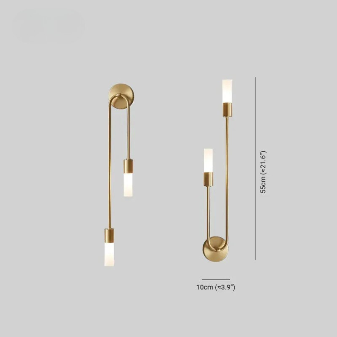 Applique da Parete Dorata con Design a Doppia Ala per Camera e Corridoio | Estavilla