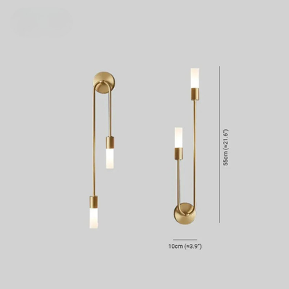 Applique da Parete Dorata con Design a Doppia Ala per Camera e Corridoio | Estavilla