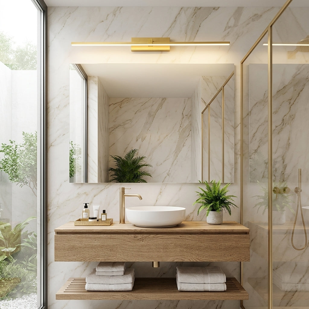Lampada da Parete Lineare per Vanity con Design Esagonale per Bagno | Dolceriva