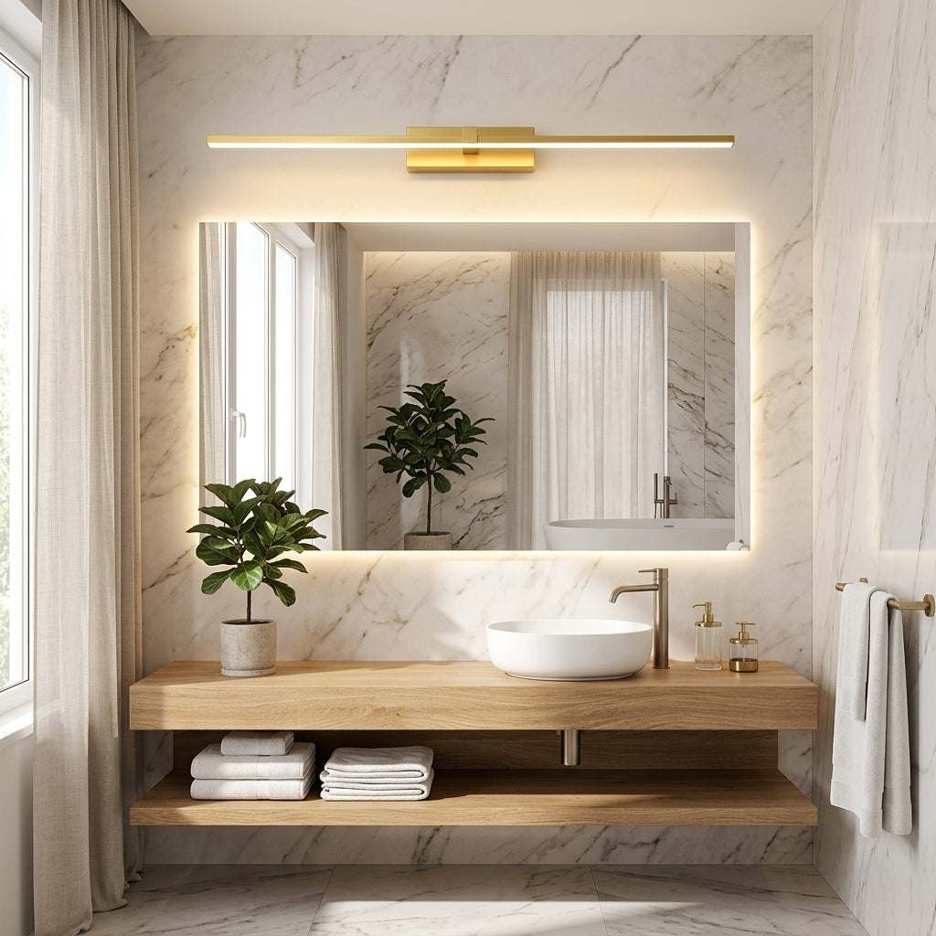 Lampada da Parete Lineare per Vanity con Design Esagonale per Bagno | Dolceriva