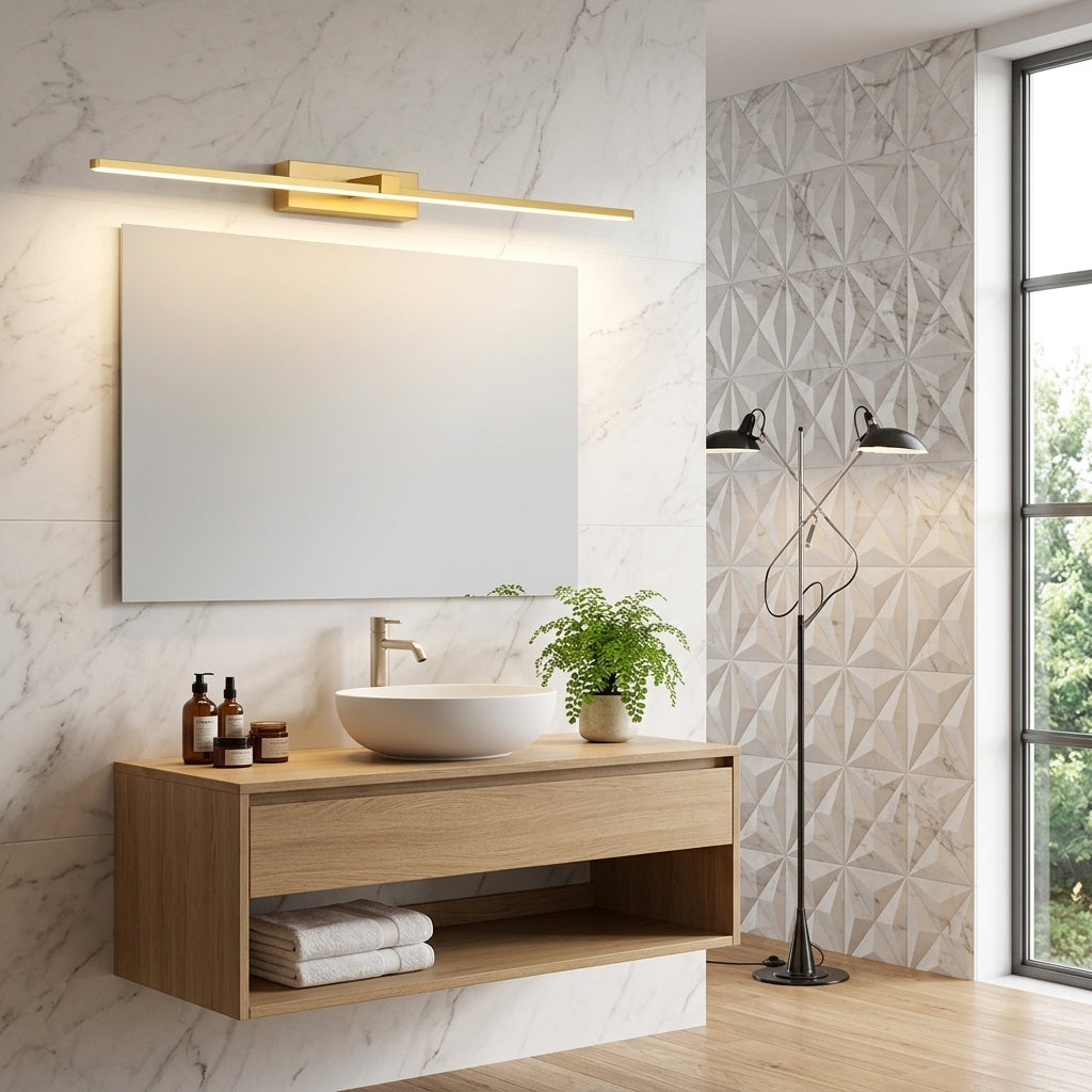 Lampada da Parete Lineare per Vanity con Design Esagonale per Bagno | Dolceriva