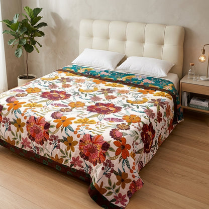 Coperta Decorativa Boho in Garza di Cotone per Letto e Divano | Fiormora