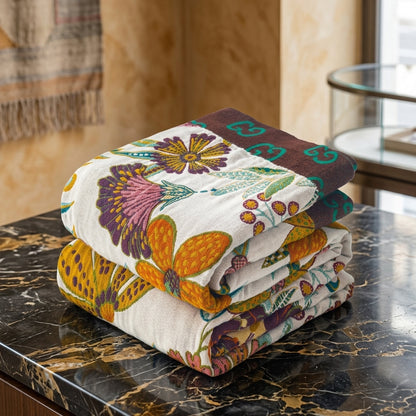 Coperta Decorativa Boho in Garza di Cotone per Letto e Divano | Fiormora