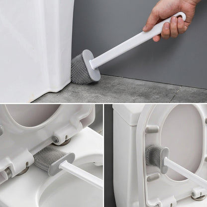 Spazzola per WC in Silicone con Supporto Adesivo da Parete | Puliviva