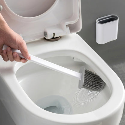 Spazzola per WC in Silicone con Supporto Adesivo da Parete | Puliviva