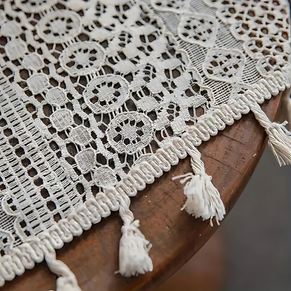 Tenda Boho Velata con Frange Decorative e Motivo Geometrico | Velaseta