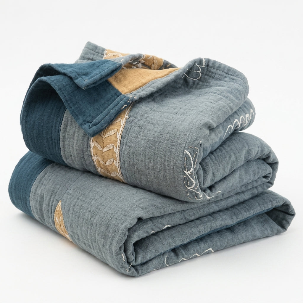 Coperta Estiva Reversibile con Motivo Pesci | Marivelle