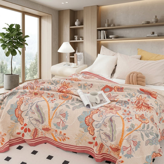 Coperta Floreale Reversibile per Letto Divano | Fiorenza