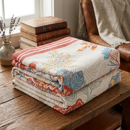 Coperta Floreale Reversibile per Letto Divano | Fiorenza