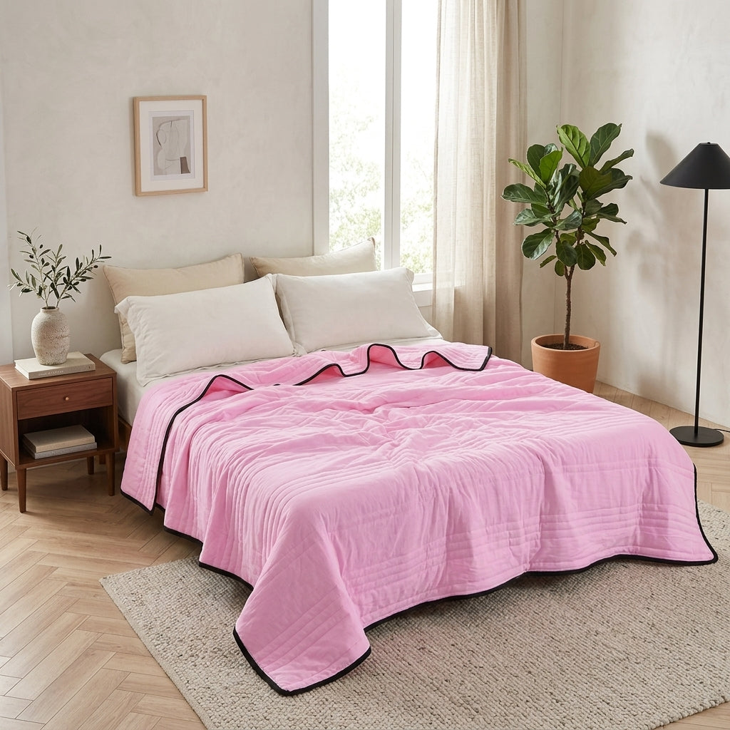 Trapunta Estiva Trapuntata Tinta Unita per Letto | Serenova