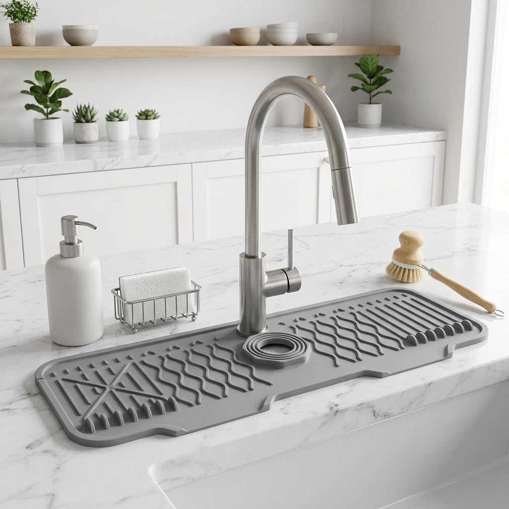 Tappetino Lavello Silicone Drenante Rubinetto Cucina Universale | Luminoro
