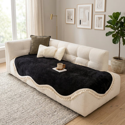 Copridivano Chenille Reversibile Frange Antiscivolo Decorativo Morbido | Casabella