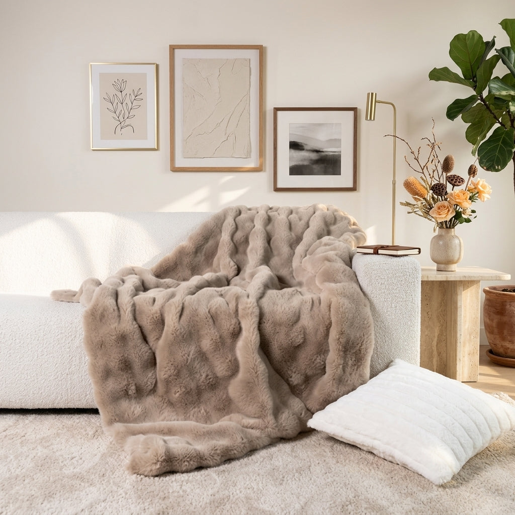 Coperta Morbida Effetto Pelliccia Reversibile Elegante | Casaloro