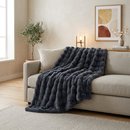 Coperta Morbida Effetto Pelliccia Reversibile Elegante | Casaloro