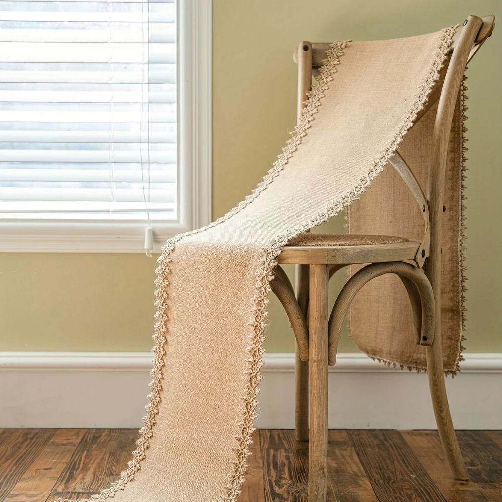 Runner Tavolo Juta Naturale Decorativo Rustico Elegante | Casarosa