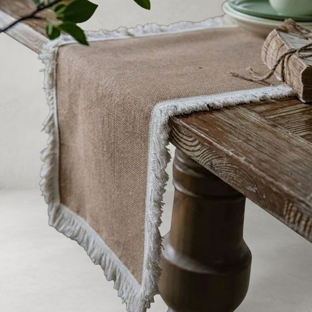 Runner Tavolo Juta Naturale Decorativo Rustico Elegante | Casarosa